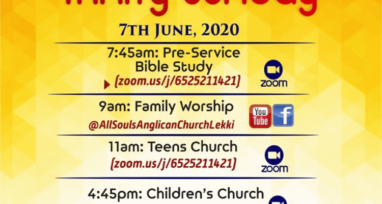 All Souls Church Lekki Trinity Sunday 7th June 2020
