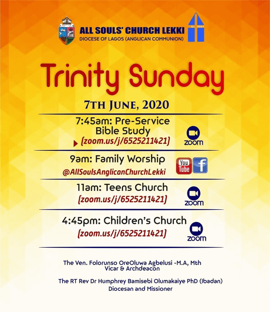 All Souls Church Lekki Trinity Sunday 7th June 2020